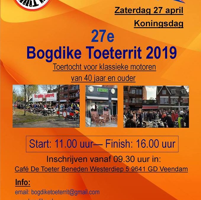 Bogdike Toeterrit op zaterdag 27 april 2019