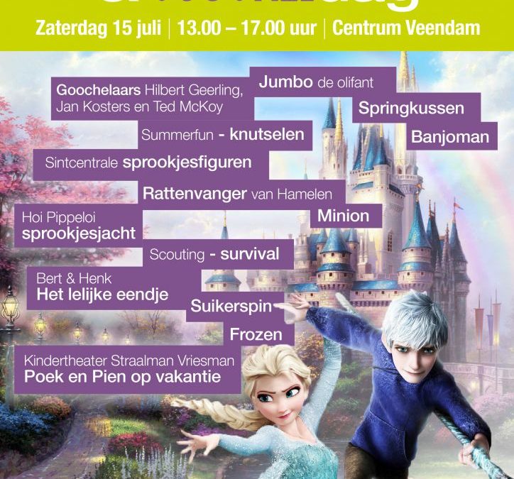 Sprookjesdag & Goocheldag op zaterdag 15 juli 2017 in centrum Veendam