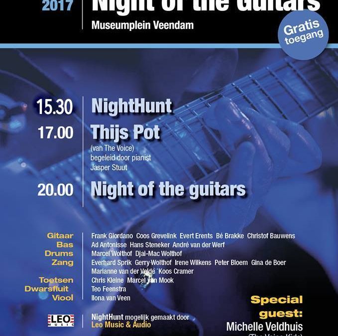 NightHunt, Thijs Pot en Night of the guitars, zaterdag 1 juli 2017 Museumplein Veendam
